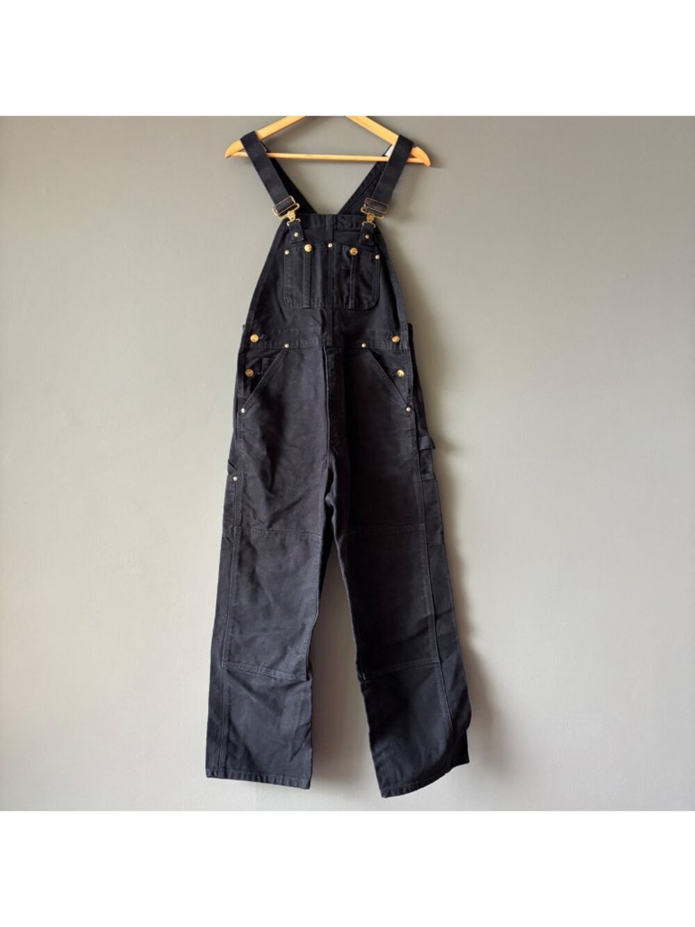 Carhartt Double Knee Black Duck Canvas Bib Overalls 32x27